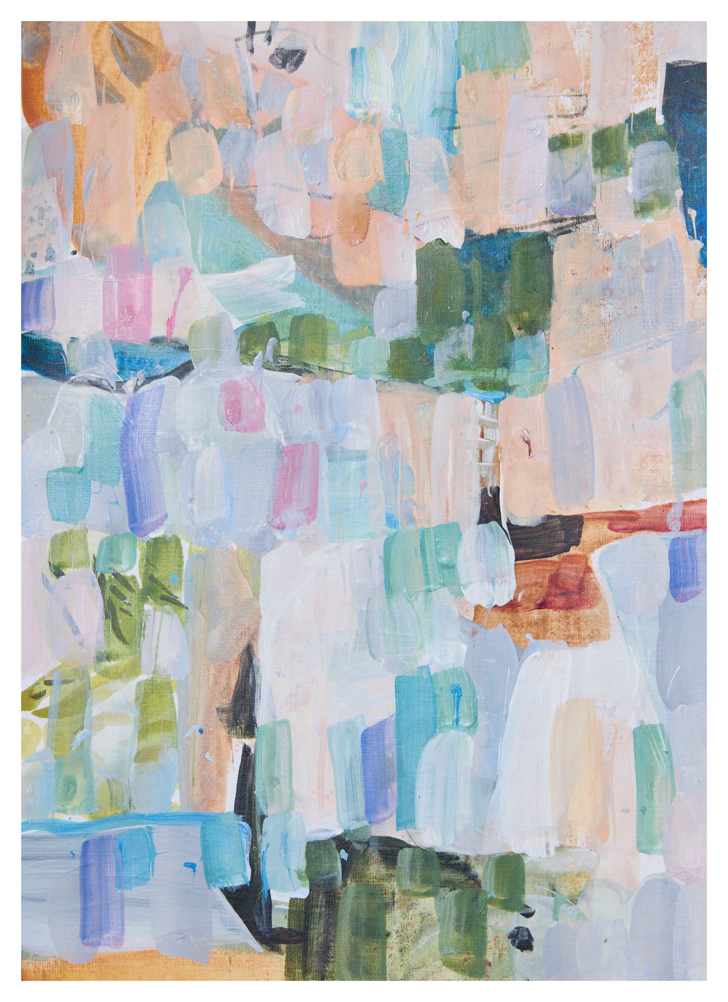 Summer Colour Play I Framed Canvas 30cm by 40cm